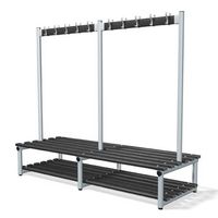 Double Sided Hook Bench Type D Black Polymer Slats 1000mm