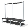 Double Sided Hook Bench Type D Black Polymer Slats 1500mm