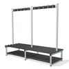 Double Sided Hook Bench Type D Black Polymer Slats 2000mm