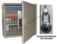 Key Secure Key Cabinet 50 Hooks Hasp & Staple lock