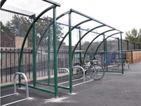 QMP Kenilworth 3000mm Perspex Cycle Shelter 8 bikes