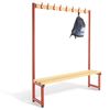 Single Sided Hook Bench Type D Light Ash Slats 2000mm