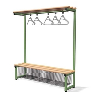 Single Sided Overhead Hanging Bench Type G Light Ash Slats 1500mm
