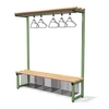 Single Sided Overhead Hanging Bench Type G Light Ash Slats 2000mm
