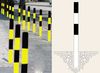 Sub-Surface Fixed Barrier Post 60mm DIA Black/Yellow