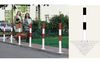 Surface Fixed Barrier Post 60mm DIA Red & White