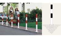 Surface Fixed Barrier Post 60mm DIA Red & White