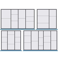 10 Compartment Metal Divider Sets for 150mm drawer