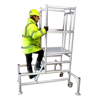 1000/1250 pas250 podium steps with c/w alloy platfrom and mini stabilisers