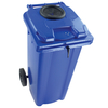 120L Wheelie Bin with Bottle Aperture on Lid with Lock - Red