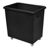 165 Litre Mobile Bar Truck - 100% recycled plastic polymer - Black - 620 x 820 x 455 - Four 50mm nylon swivel castors