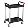 2 Shelf Large Utility Tray Trolley - 970 x 513 x 990mm