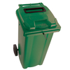 240L Wheelie Bin with Confidential Waste Paper Slot on Lid with Lock - Red