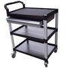 3 Shelves Utility Tool Trolley W/ One Drawer,  Side Panels And 2 Small Doors. Panels On 3 Sides
