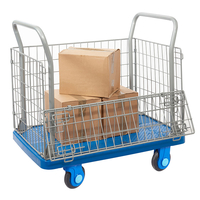 3 Tier platform trolley with mesh ends - 300kg capacity