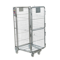 4 sided Nestable A Frame Roll Cage Trolley with single door opening - 1425 x 735 x 850
