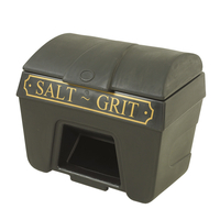 400L Black & Gold Victoriana Grit Bin with Key Lock (No hopper)