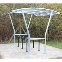 4m Harbledown Cycle Shelter Ext Bay Galvanised