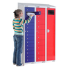 5 door Garment dispensing locker with master door for refilling - 1940 x 381 x 457mm Sloping Top