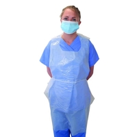 50 packs of 500 Disposable Aprons,  pallet quantity - 25mu virgin LDPE (low-density polyethylene plastic)