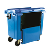 660L Grey Wheelie Bin With Drop Down Front - 1200 x 1350 x 770mm