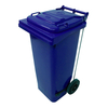 80L Pedal Operated Red Wheelie Bin - conforms to RAL,  DIN,  AFNOR and draft CEN standards