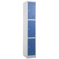 Atlas 3 door Locker - Blue Door with Swivel Catch 1800 x 450 x 450