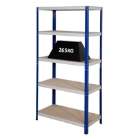 Clicka 265 Boltless Steel Shelving Unit - 5 MDF Shelves - 1770 x 1200 x 450mm