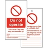 Do Not Operate Lockout Tags (Pack of 10)