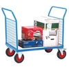 Double Mesh End Galvanised Base Platform Trolley 850 x 500