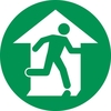 Exit Green Man Graphic Floor Marker