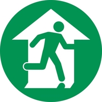 Exit Green Man Graphic Floor Marker