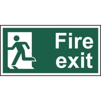 Fire exit (Man left) - Sign - PVC (300 x 150mm)