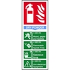 Fire extinguisher: Dry power Sign - Rigid 1mm PVC Board - 202 x 82mm
