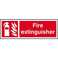 Fire extinguisher Sign - Rigid 1mm PVC Board - 150 x 450mm