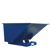 Forklift Tipping Skip,  Blue - 300L capacity - 765 x 1390 x 800
