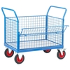 Galvanised Platform Trolley,  4 Mesh Sides (1 Half Drop) 1200 x 800