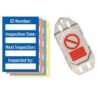 Harness Inspection Mini Tag Kit - (20 Tag Holders,  40 Inserts,  1 Pen)