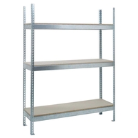 H/D Galvanised Shelving - 3 Chipboard Shelves 1981h x 2100w x 600d
