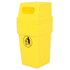 Hooded red plastic litter bin 114 Litre capacity