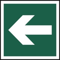 Horizonal arrow symbol - Self Adhesive Sticky Sign (200 x 200mm)