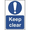 Keep Clear Sign - Self Adhesive Vinyl - 300 x 200mm