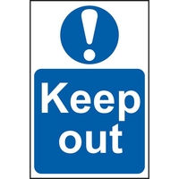 Keep Out Sign - Rigid PVC Board - 200 x 300mm