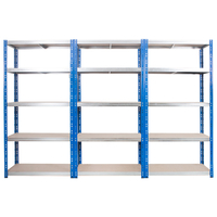Kwikrack Steel Shelving Bay with 5 Chipboard Shelves - 2000 x 1000 x 600mm
