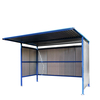 Light Grey Open Back Cycle Shelter Starter 2450 wide x 2500 deep