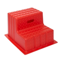 Lightweight 2 Step Moulded Plastic Steps - Black