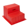 Lightweight 3 Step Moulded Plastic Steps - Blue