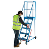 Mobile Braked Industrial Safety Steps - 11 treads,  Platform size 550 x 380mm