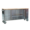 Mobile Stainless Steel Tool Cabinet 10 Drawer & Cupboard