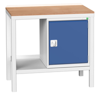 Mobile Welded Bott Verso Bench with Cupboard 910 x 1000 x 600 steel top